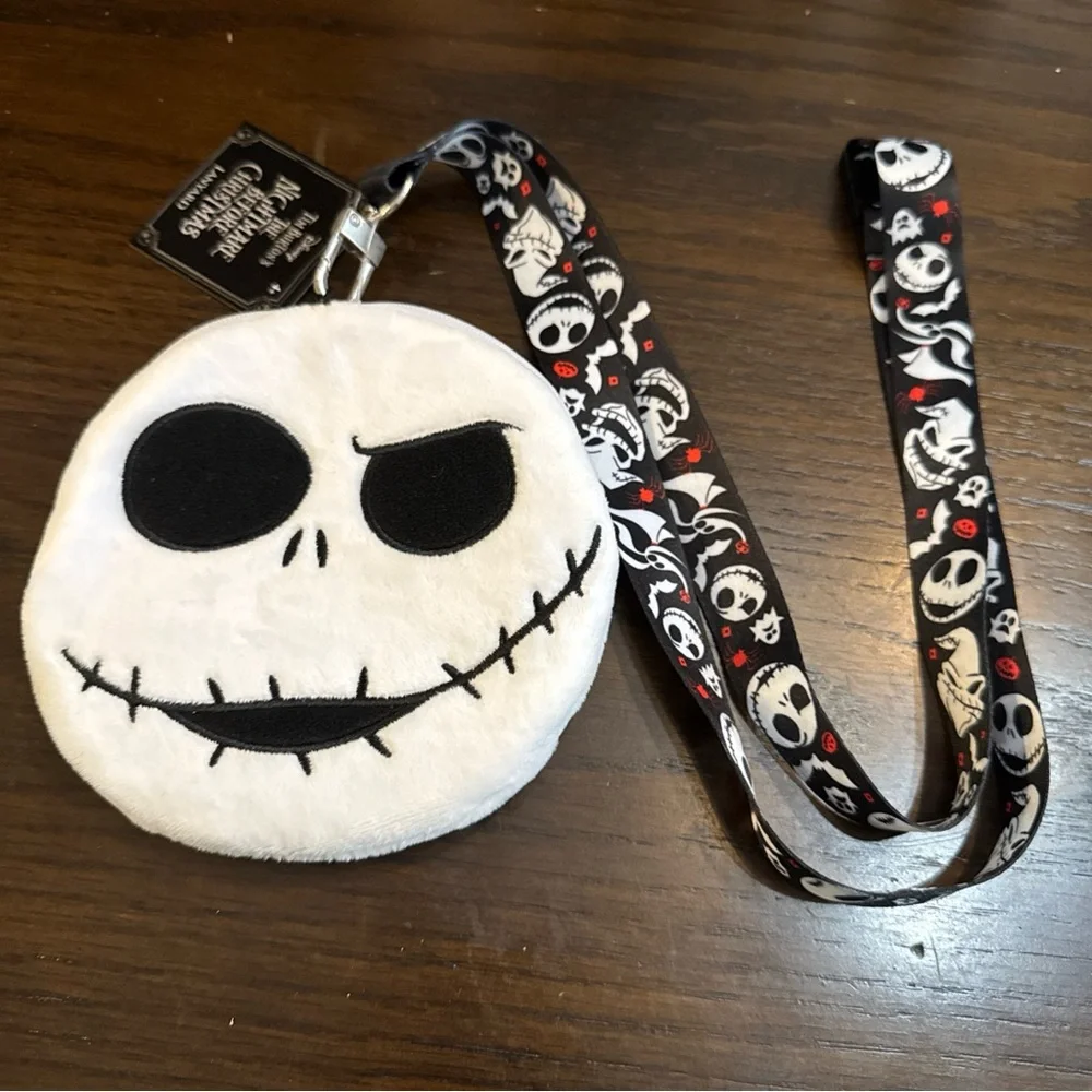 NEW Disney Nightmare Before Christmas Jack Coin Purse Lanyard Card Holder